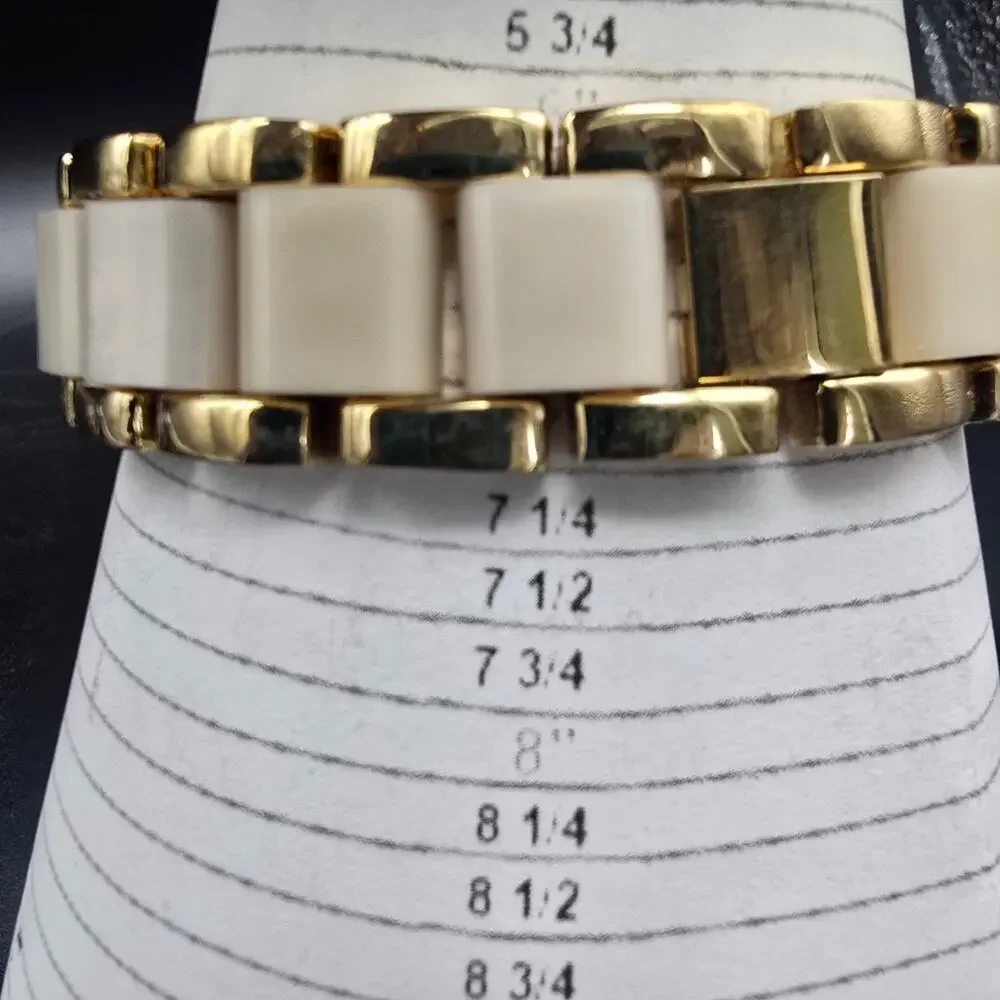Chicp's Cream Gold Tone Quartz Watch WORKS Working